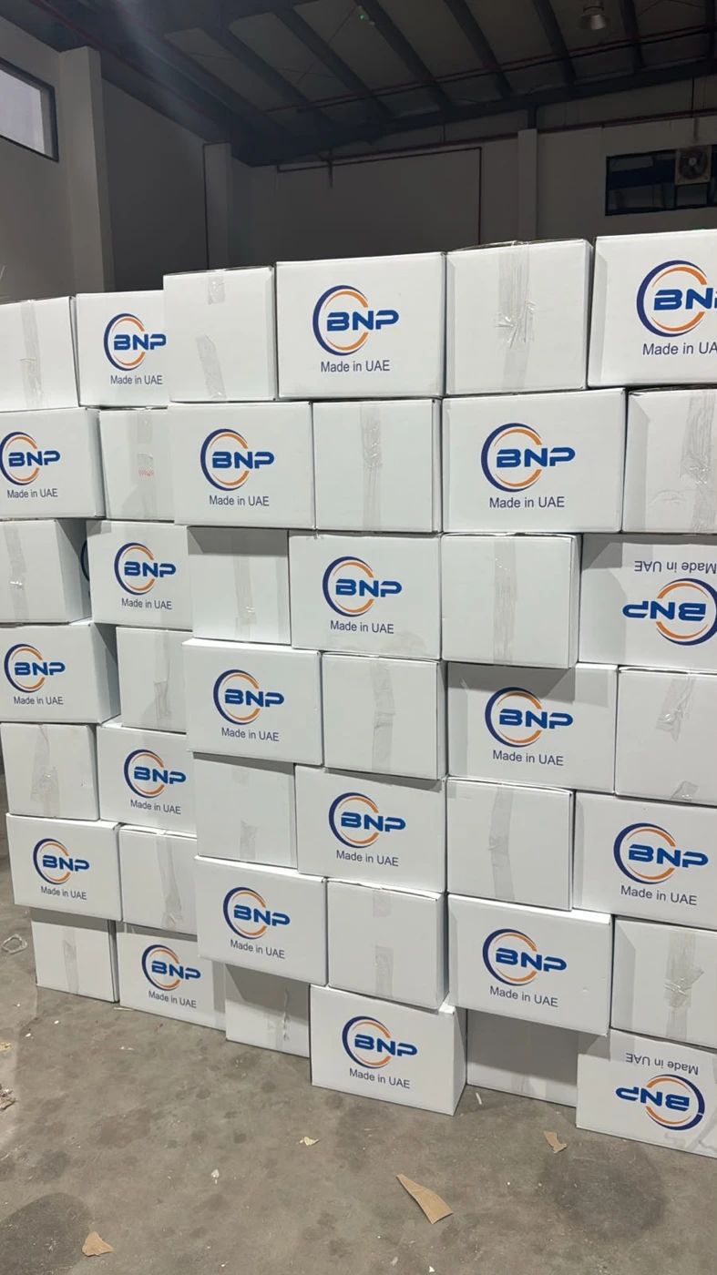 BNP branded cartons prepared at the factory