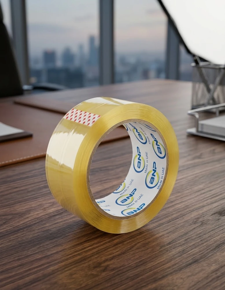 Clear tape with the original BNP logo